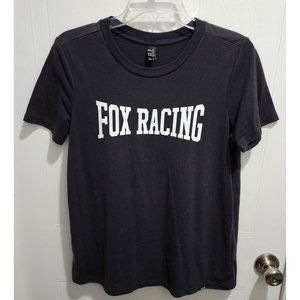 Fox Racing Women's Short Sleeve Crew Neck Logo Graphic Tee Shirt Top Gray Size M